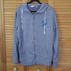 Peloton Vintage Bike Heather Gray Full Zipper Hoodie Sweatshirt  Mens Size Large